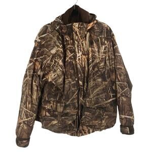 Drake Waterfowl Camo Lined Puffer Coat Magnattach Men’s Large Hunting